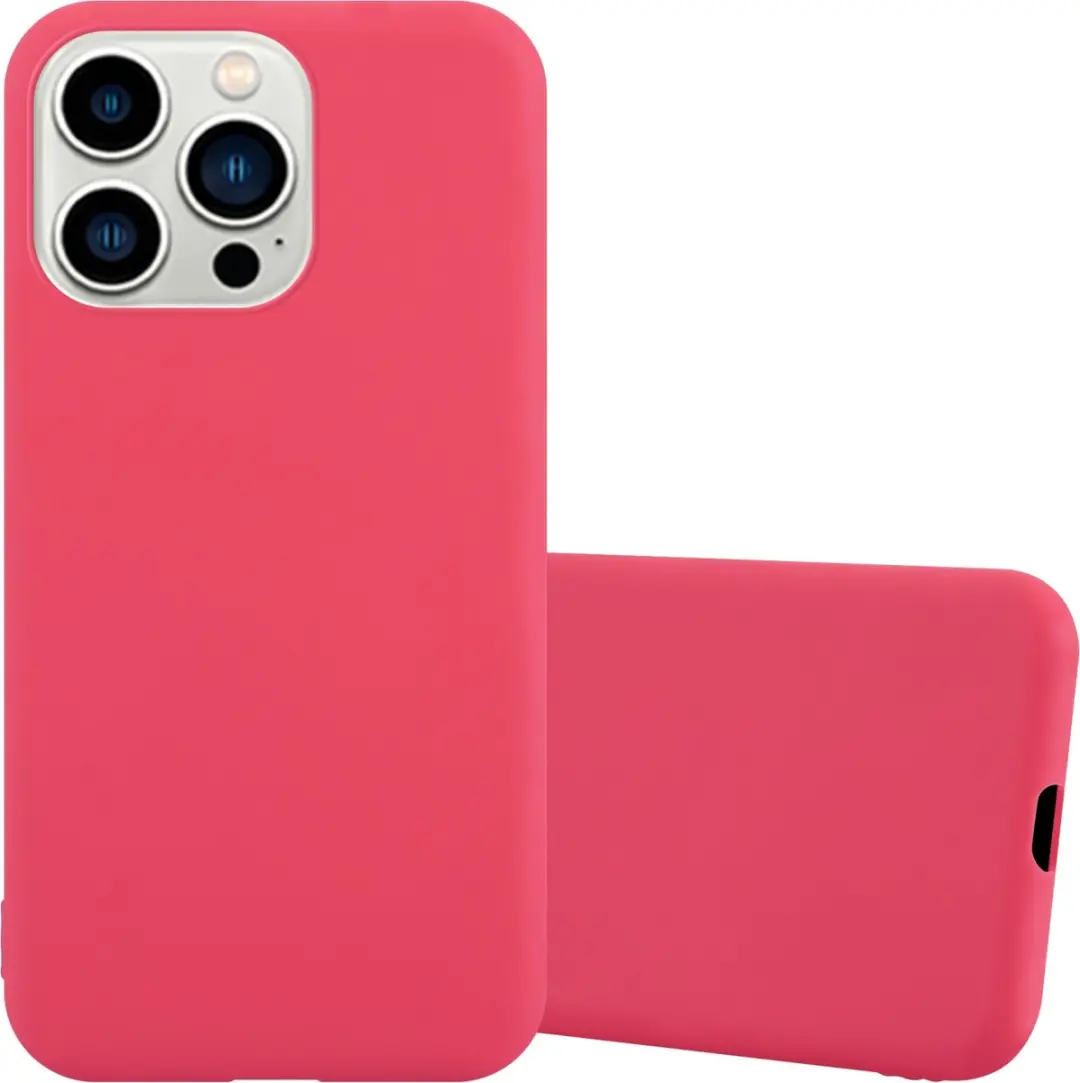 Cadorabo Hoesje geschikt voor Apple iPhone 14 PRO in CANDY ROOD