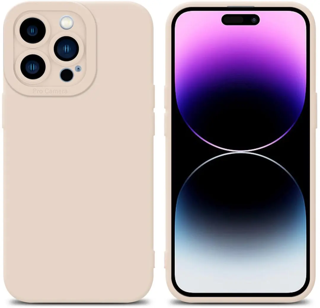 Cadorabo Hoesje geschikt voor Apple iPhone 14 PRO MAX in FLUID CREAM