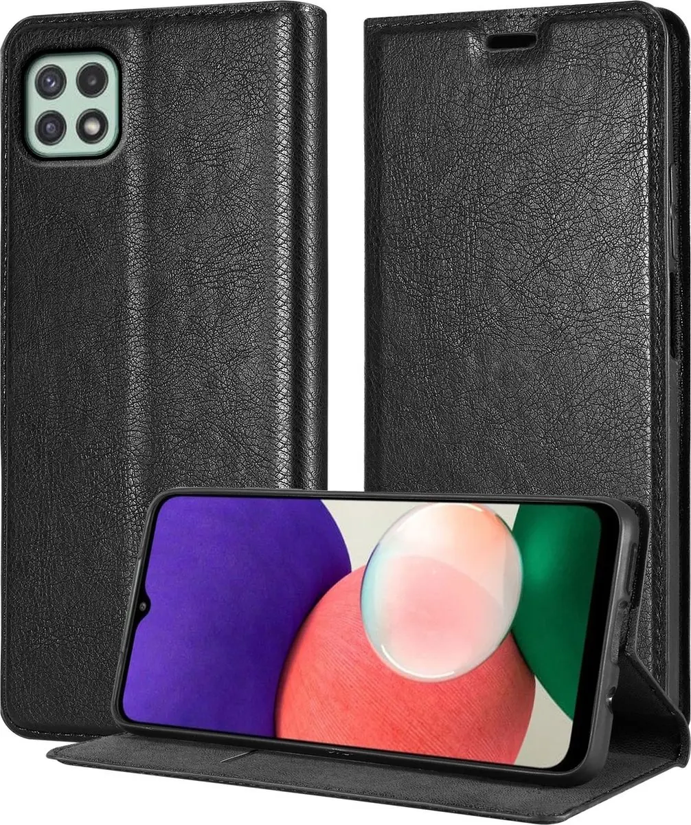 Cadorabo Hoesje geschikt voor Samsung Galaxy A22 5G in ZWARTE NACHT