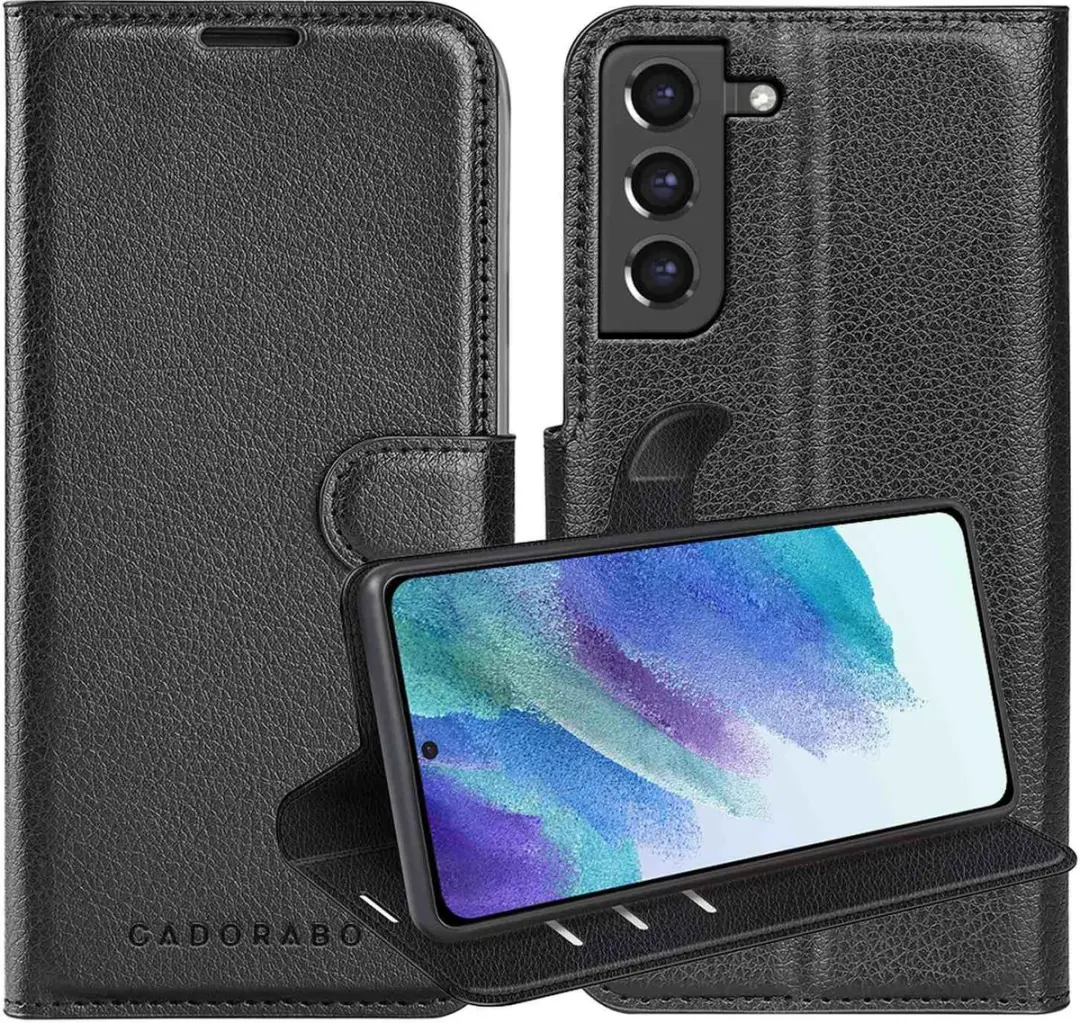 Cadorabo Hoesje geschikt voor Samsung Galaxy S21 FE in PHANTOM ZWART