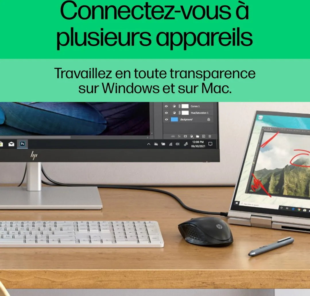 HP 430 Draadloze Muis Multi Device - Zwart