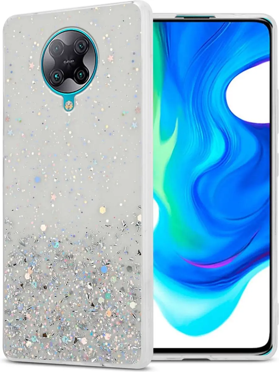 Cadorabo Hoesje geschikt voor Xiaomi POCO F2 PRO in Transparant met Glitter