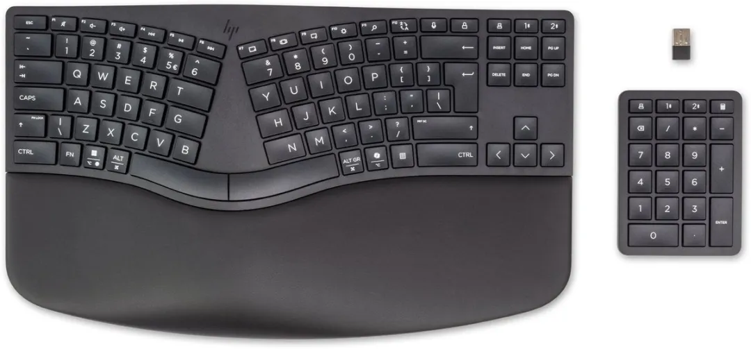 HP 960 Ergonomisch Draadloos Toetsenbord - Zwart ISO