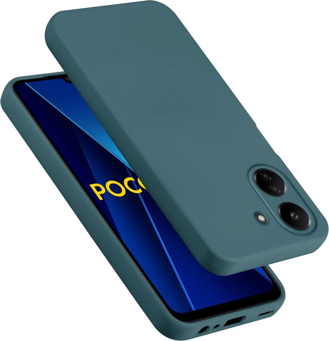 Cadorabo Hoesje geschikt voor Xiaomi Poco C65 in LIQUID GROEN