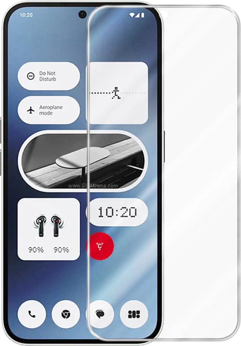 Cadorabo Screenprotector geschikt voor Nothing Phone 2a - Pantser film Beschermende film in KRISTALHELDER Geharde (Tempered) display beschermglas in 9H hardheid met 3D Touch