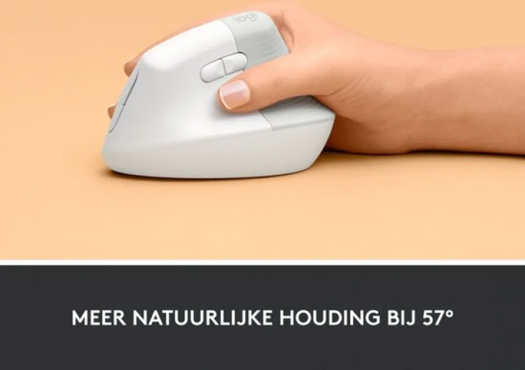 Logitech Lift 910-006475 Verticale Ergonomische Muis - Rechtshandig - Wit