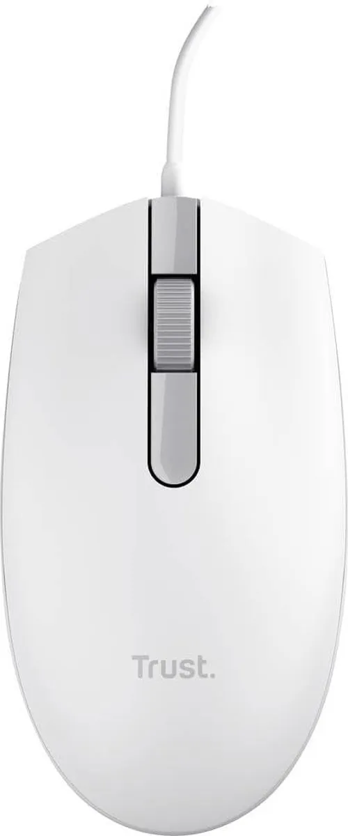 Trust TM-101W Ambidextrous USB Muis - 1200 DPI - Wit