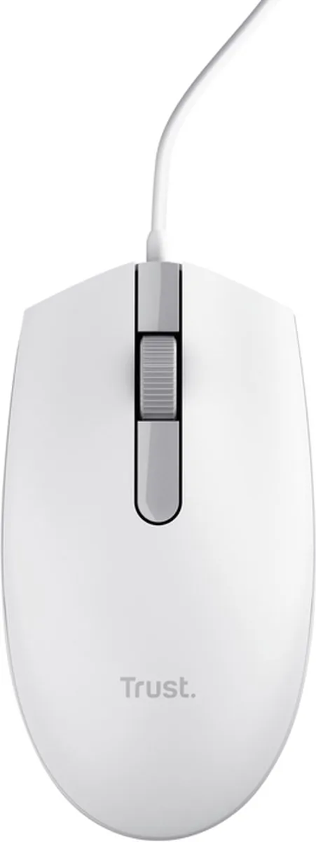 Trust TM-101W Ambidextrous USB Muis - 1200 DPI - Wit