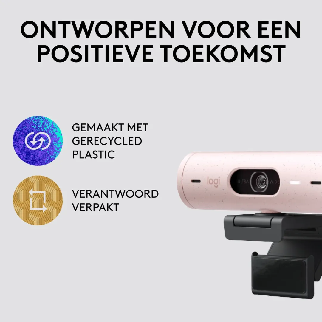 Logitech Brio 500 Webcam - 1080p - Roze