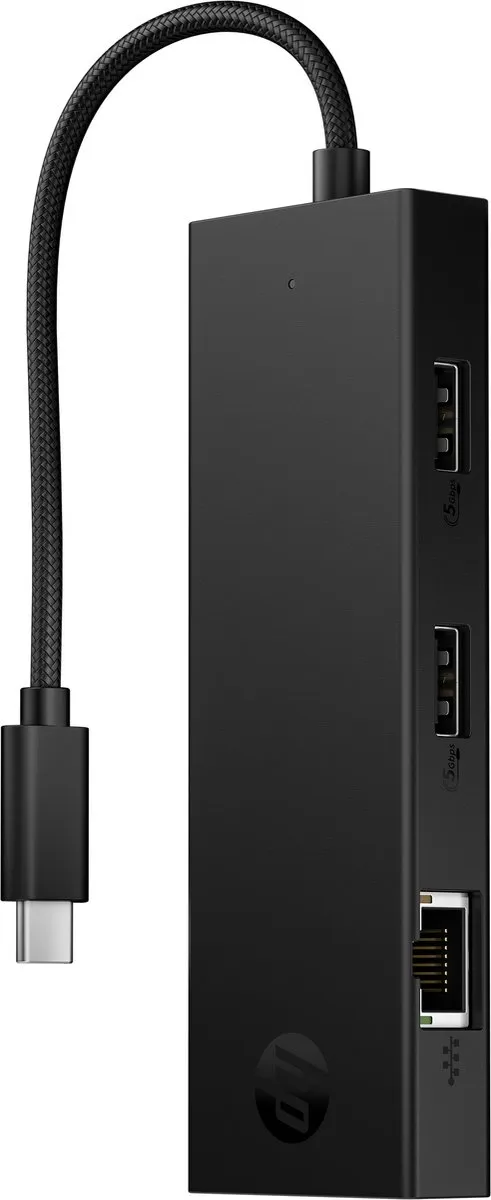 HP PRTBLE USB-C HUB B8SV8AA#ABB - Zwart
