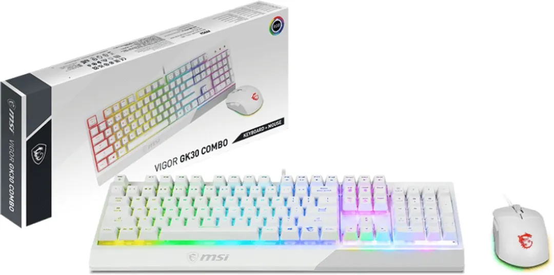 MSI VIGOR GK30 Combo - Toetsenbord en Muis - Wit