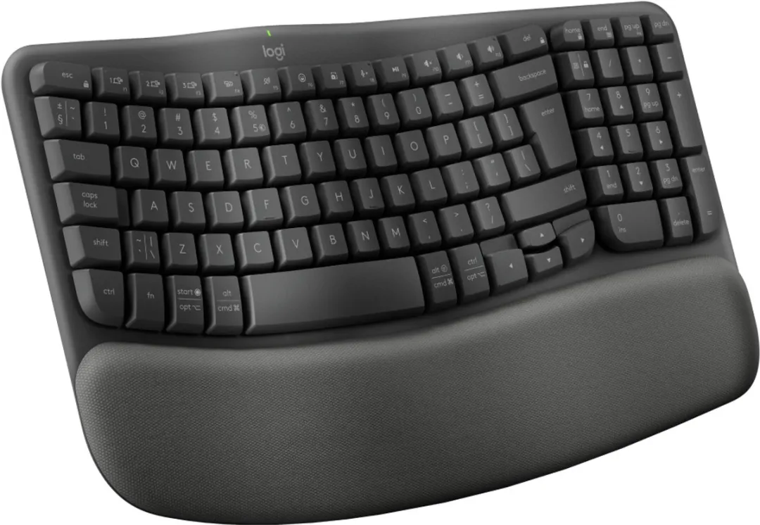 Logitech Wave Keys ERGO 920-012334 Toetsenbord - RF + Bluetooth - Grijs