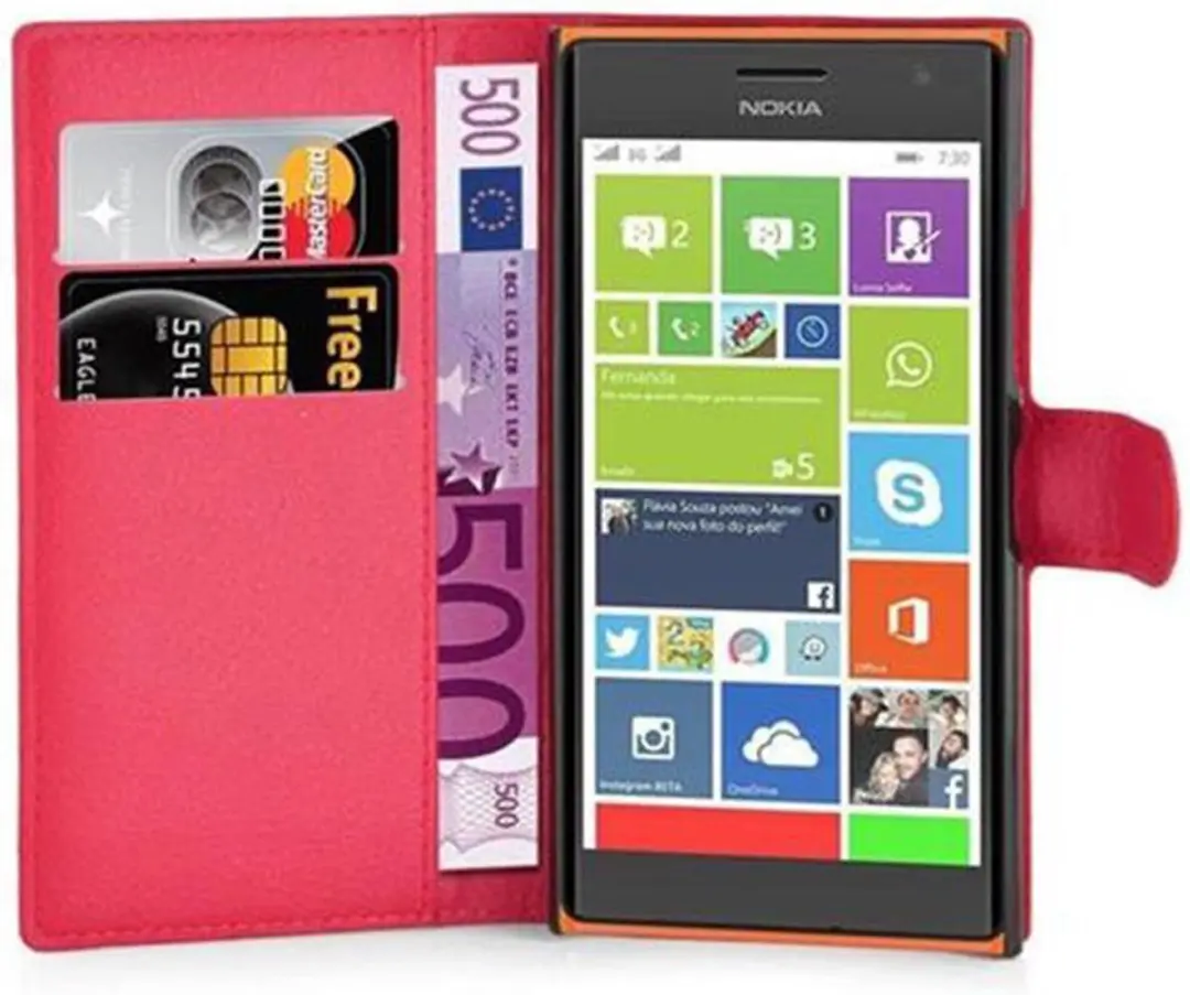 Cadorabo Hoesje geschikt voor Nokia Lumia 730 in KARMIJN ROOD