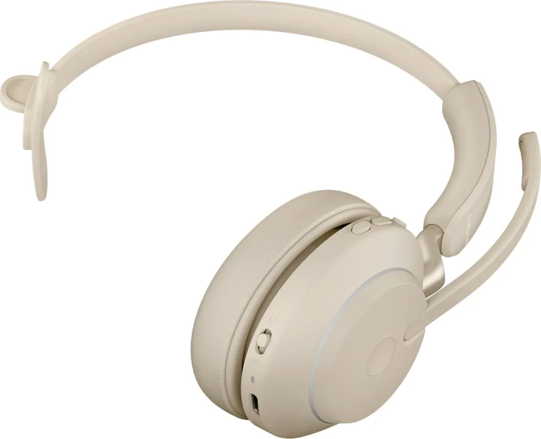 Jabra Evolve2 65 UC Mono Headset - Beige - 26599-889-898