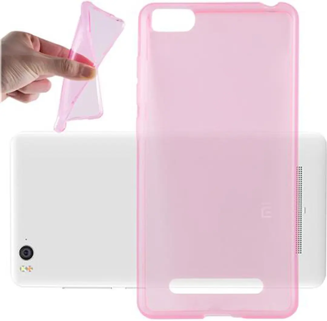 Cadorabo Hoesje geschikt voor Xiaomi Mi 4 in TRANSPARANT ROZE