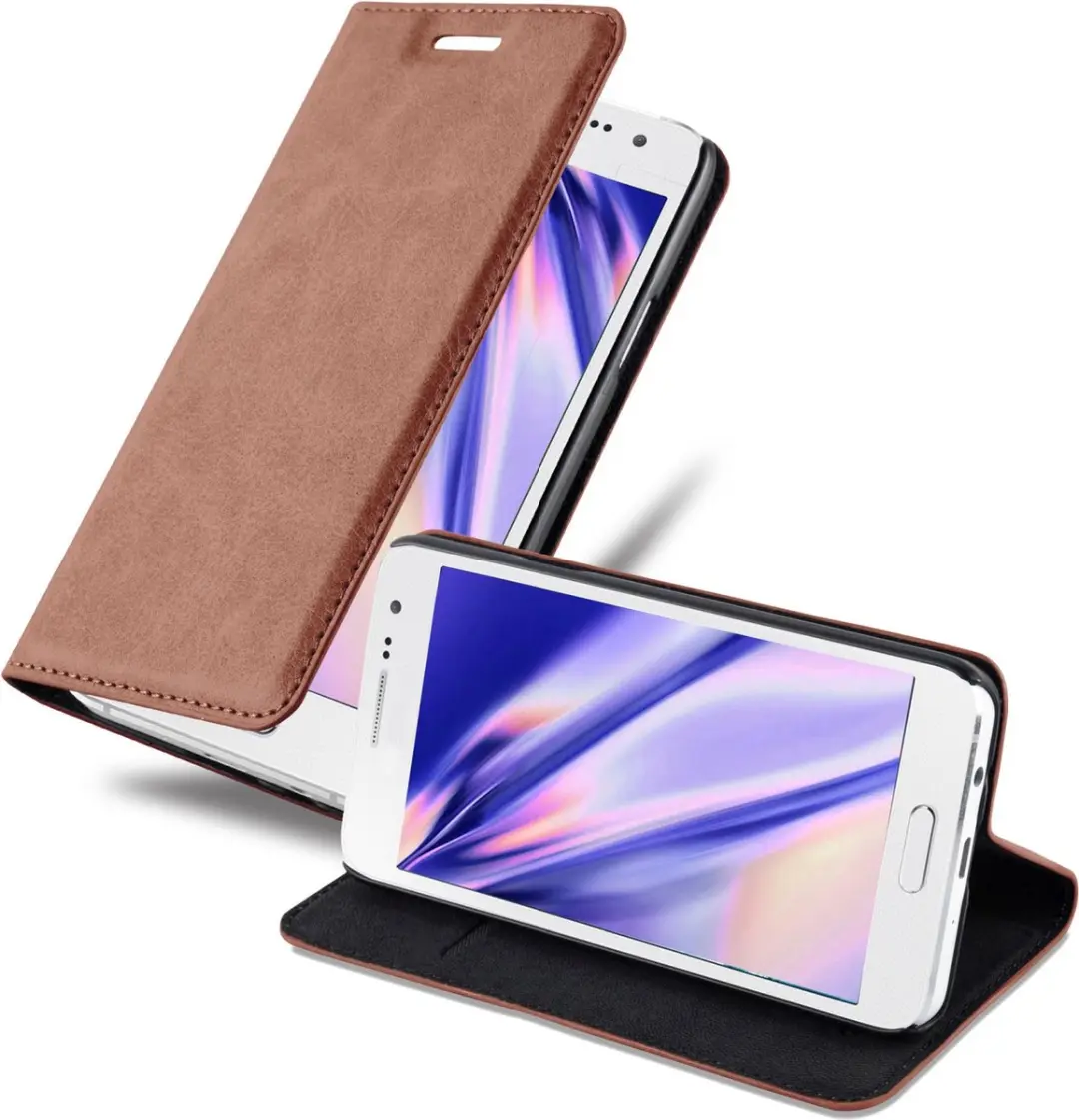 Cadorabo Hoesje geschikt voor Samsung Galaxy A3 2015 in CAPPUCCINO BRUIN