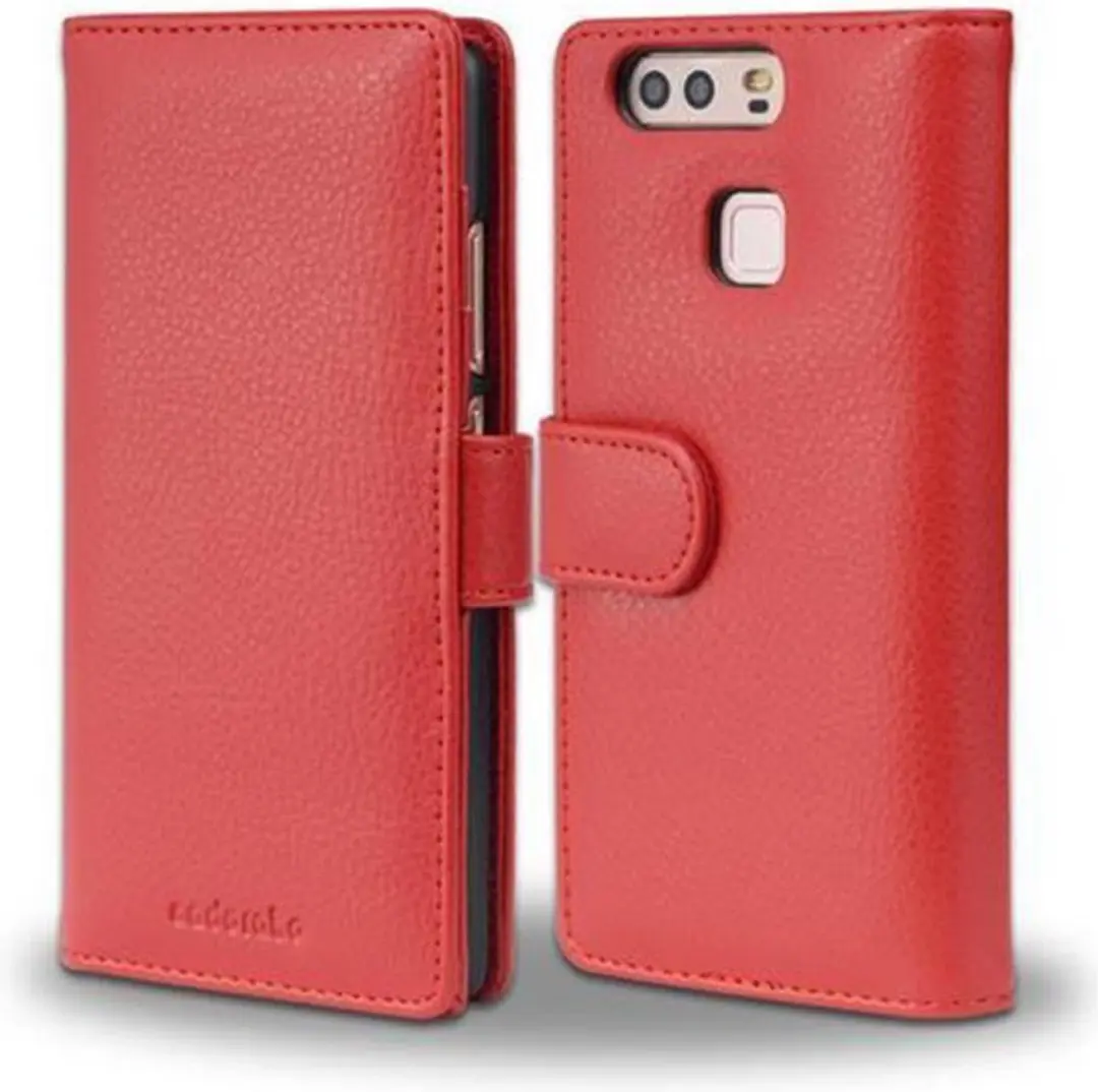 Cadorabo Hoesje geschikt voor Huawei P9 in INFERNO ROOD