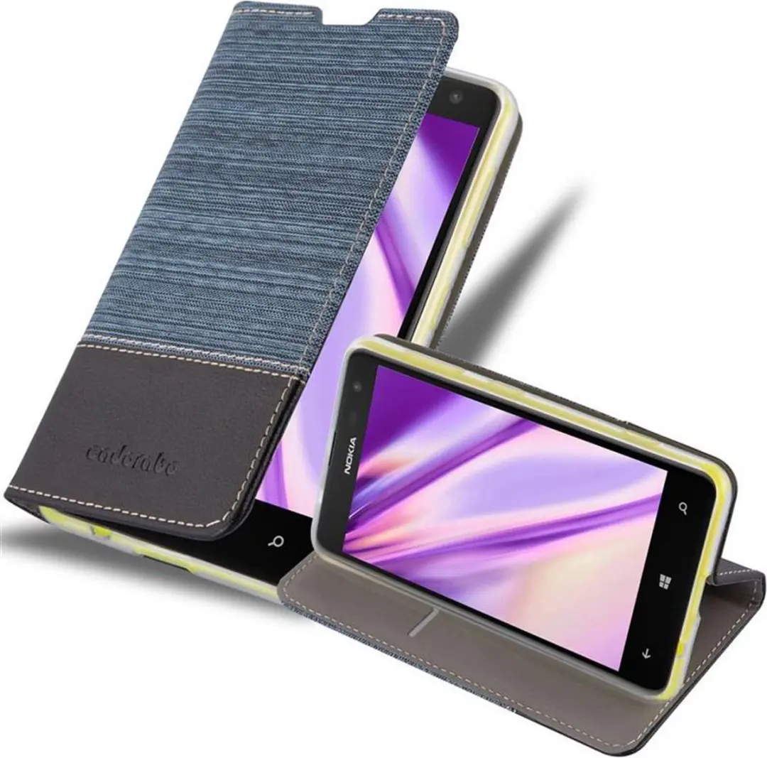 Cadorabo Hoesje geschikt voor Nokia Lumia 625 in DONKERBLAUW ZWART