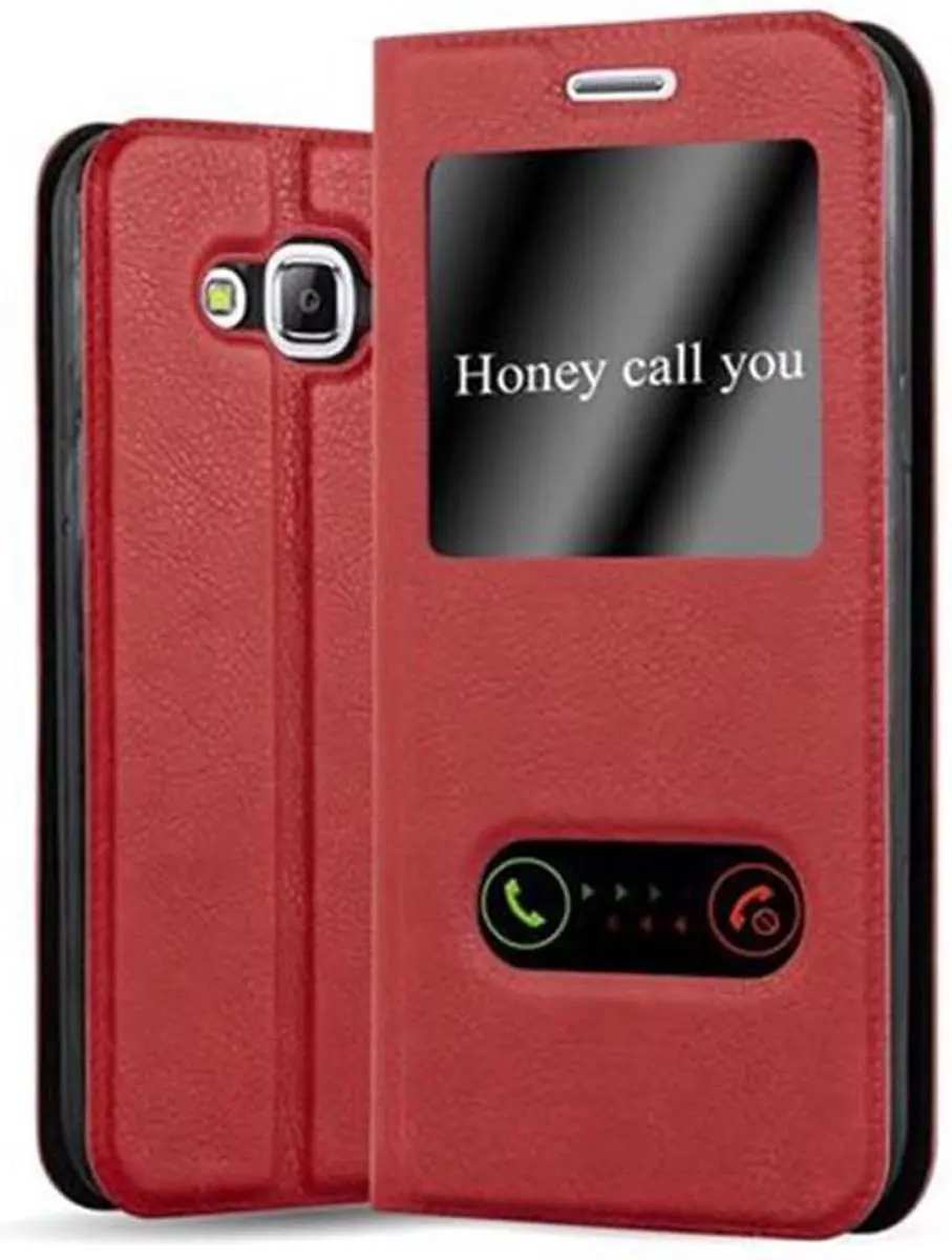 Cadorabo Hoesje geschikt voor Samsung Galaxy J5 2015 in SAFRAN ROOD