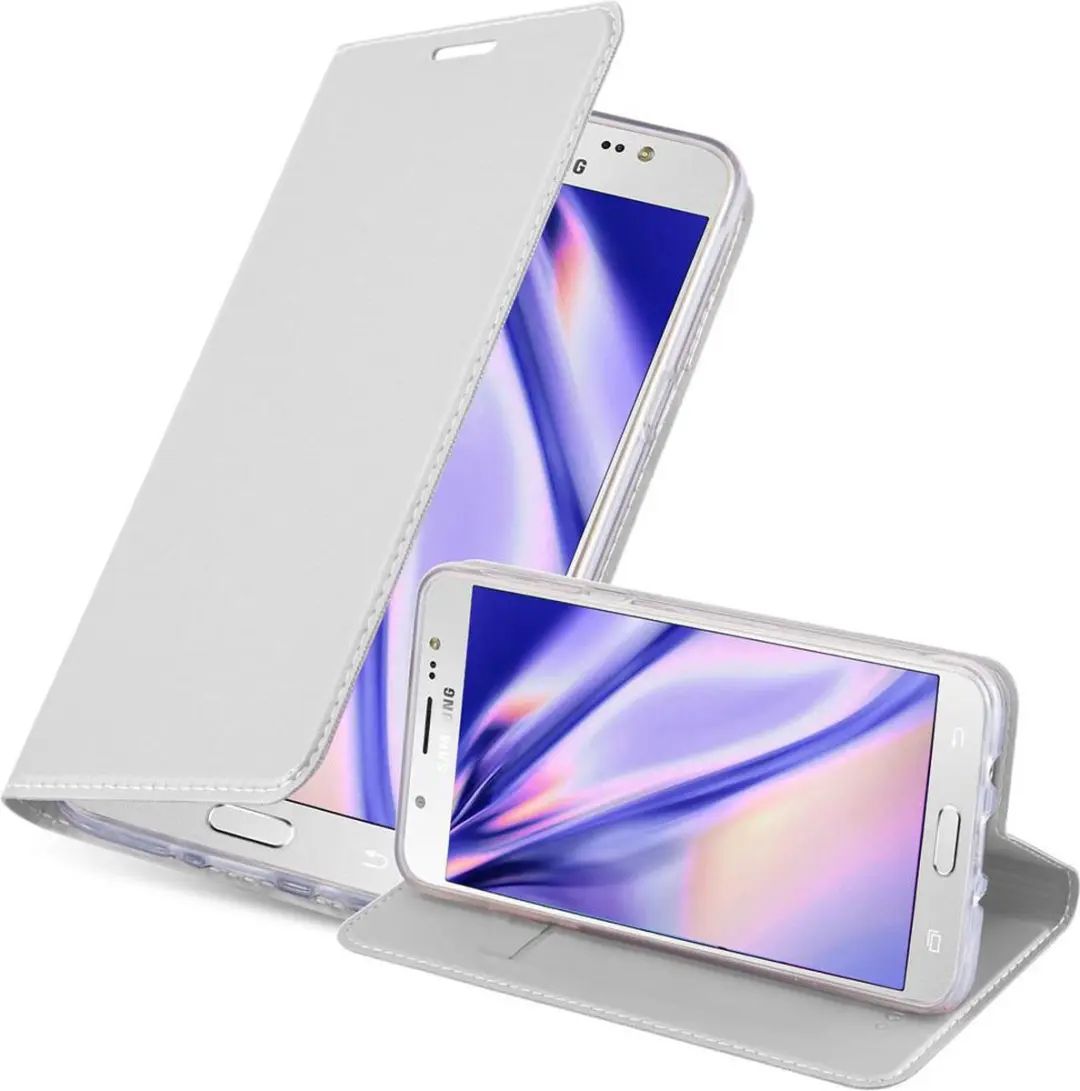 Cadorabo Hoesje geschikt voor Samsung Galaxy J5 2016 in CLASSY ZILVER