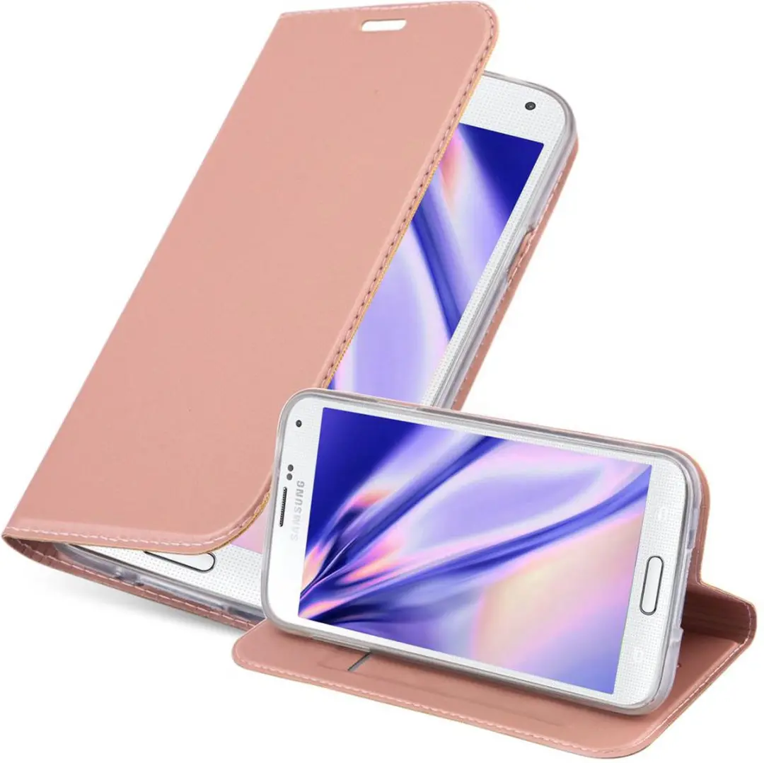Cadorabo Hoesje geschikt voor Samsung Galaxy S5 / S5 NEO in CLASSY ROSE GOUD