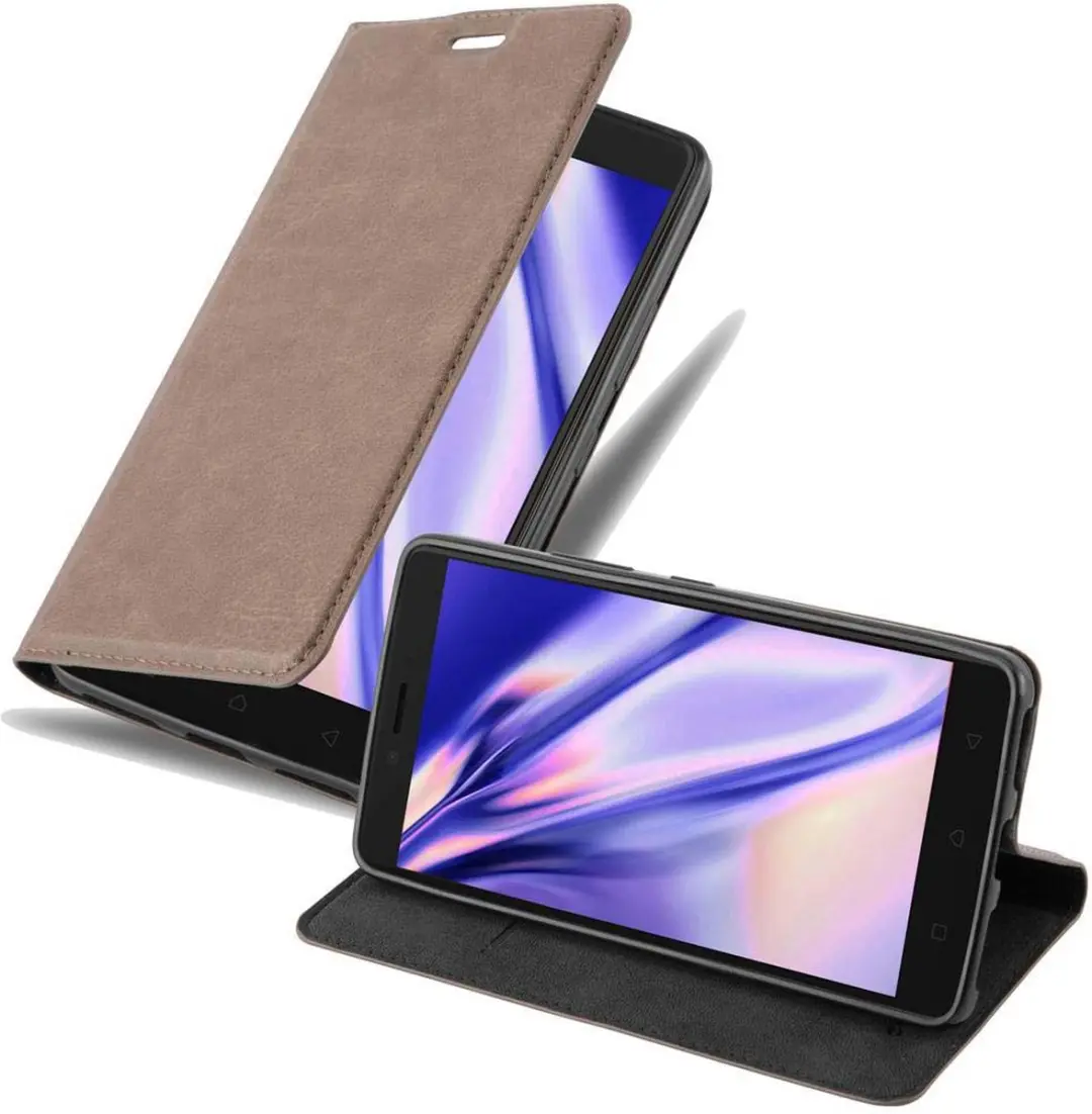 Cadorabo Hoesje geschikt voor Lenovo K6 NOTE in KOFFIE BRUIN - Beschermhoes met magnetische sluiting, standfunctie en kaartvakje Book Case Cover Etui