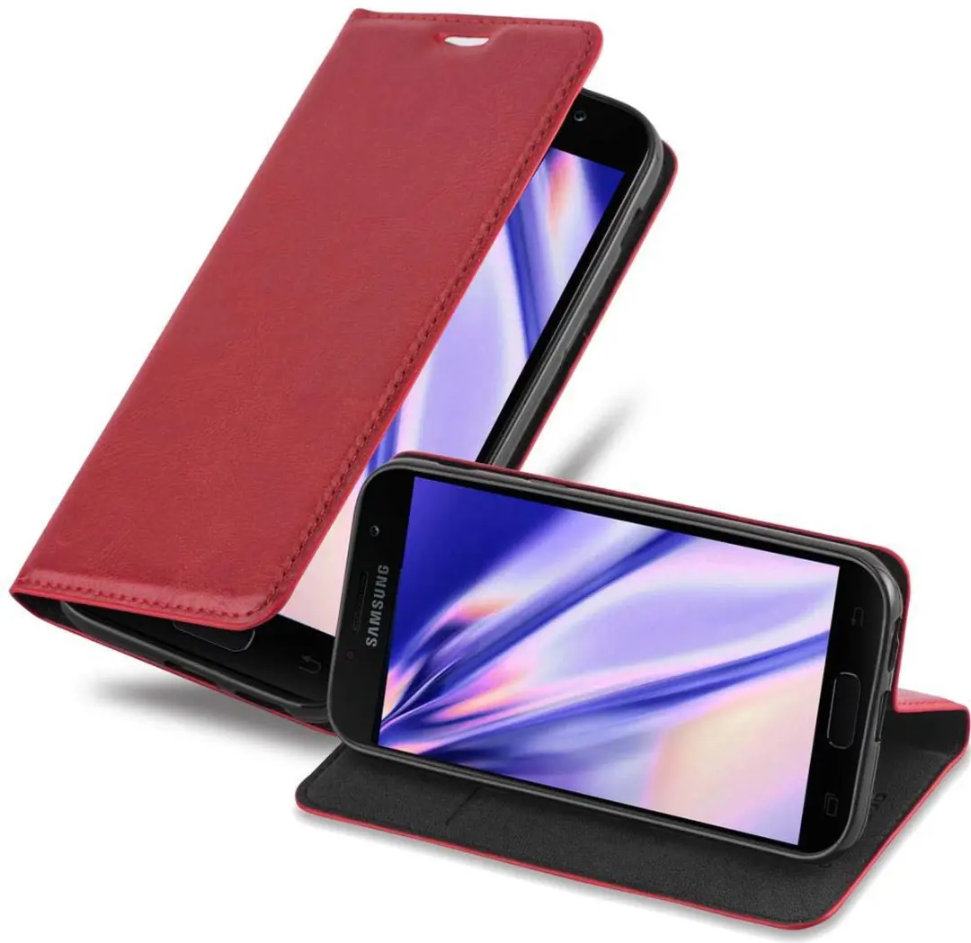Cadorabo Hoesje geschikt voor Samsung Galaxy A7 2017 in APPEL ROOD