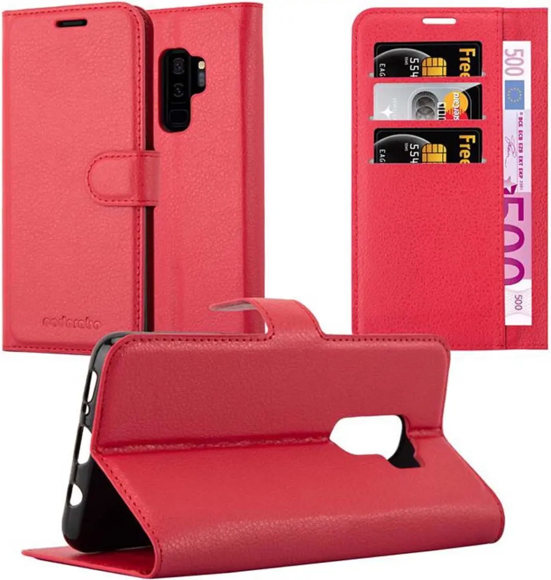 Cadorabo Hoesje geschikt voor Samsung Galaxy S9 PLUS in KARMIJN ROOD