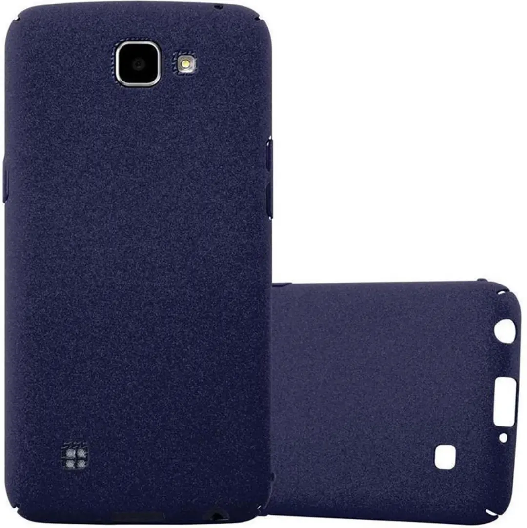 Cadorabo Hoesje geschikt voor LG K4 2016 in FROSTY BLAUW - Hard Case Cover beschermhoes in Frosted look tegen krassen en stoten