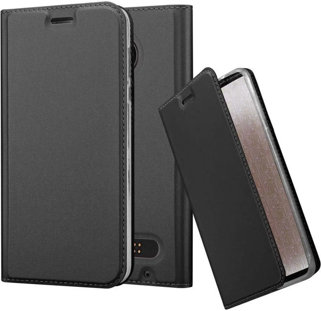Cadorabo Hoesje geschikt voor Motorola MOTO Z2 in CLASSY ZWART