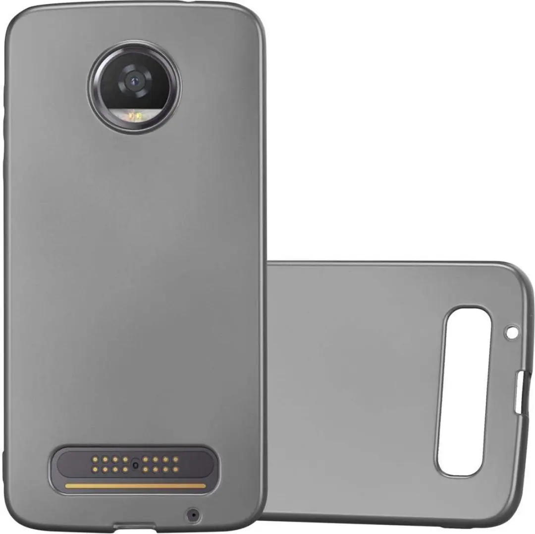 Cadorabo Hoesje geschikt voor Motorola MOTO Z2 in METALLIC GRIJS