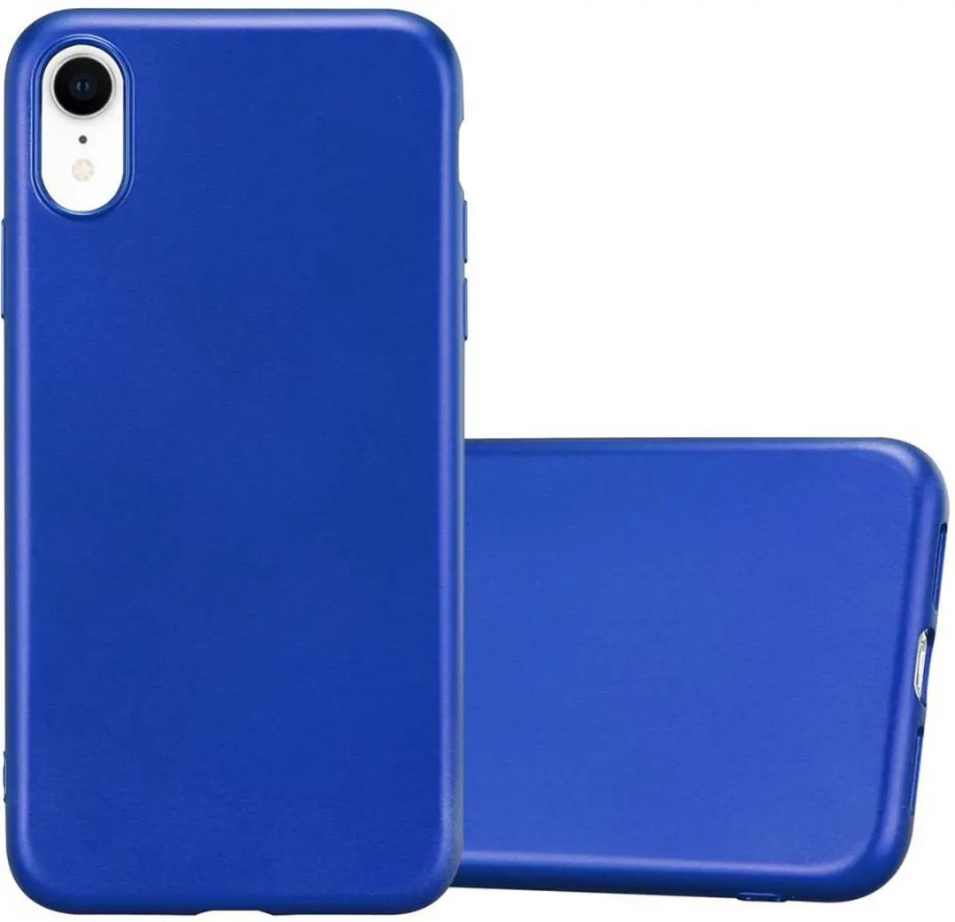 Cadorabo Hoesje geschikt voor Apple iPhone XR in METAAL BLAUW