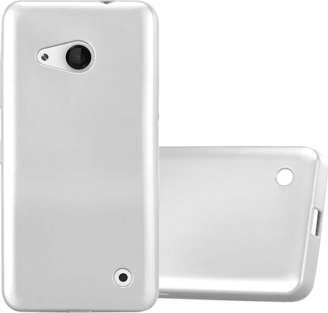 Cadorabo Hoesje geschikt voor Nokia Lumia 550 in METALLIC ZILVER