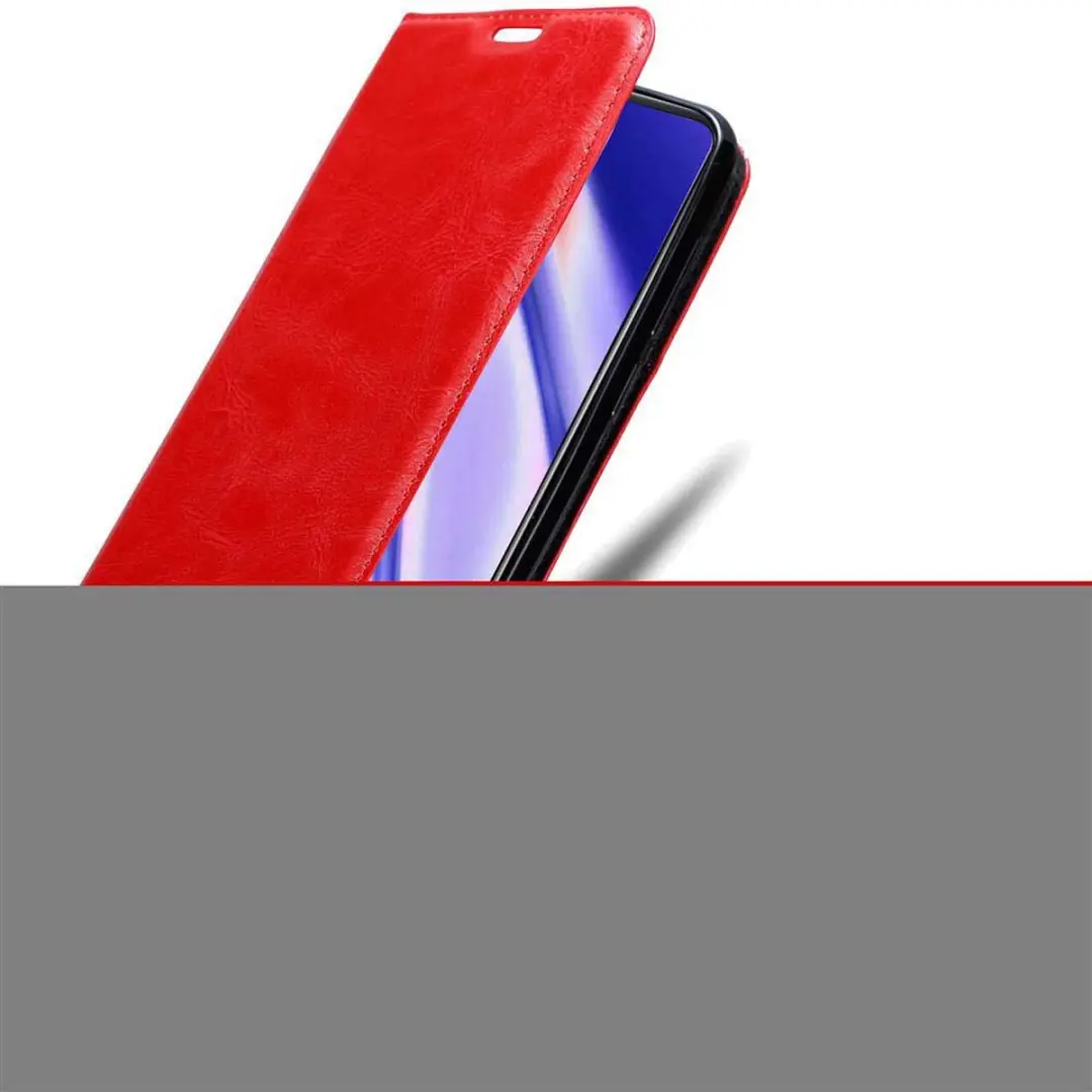 Cadorabo Hoesje geschikt voor Vivo V11i in APPEL ROOD - Beschermhoes met magnetische sluiting, standfunctie en kaartvakje Book Case Cover Etui