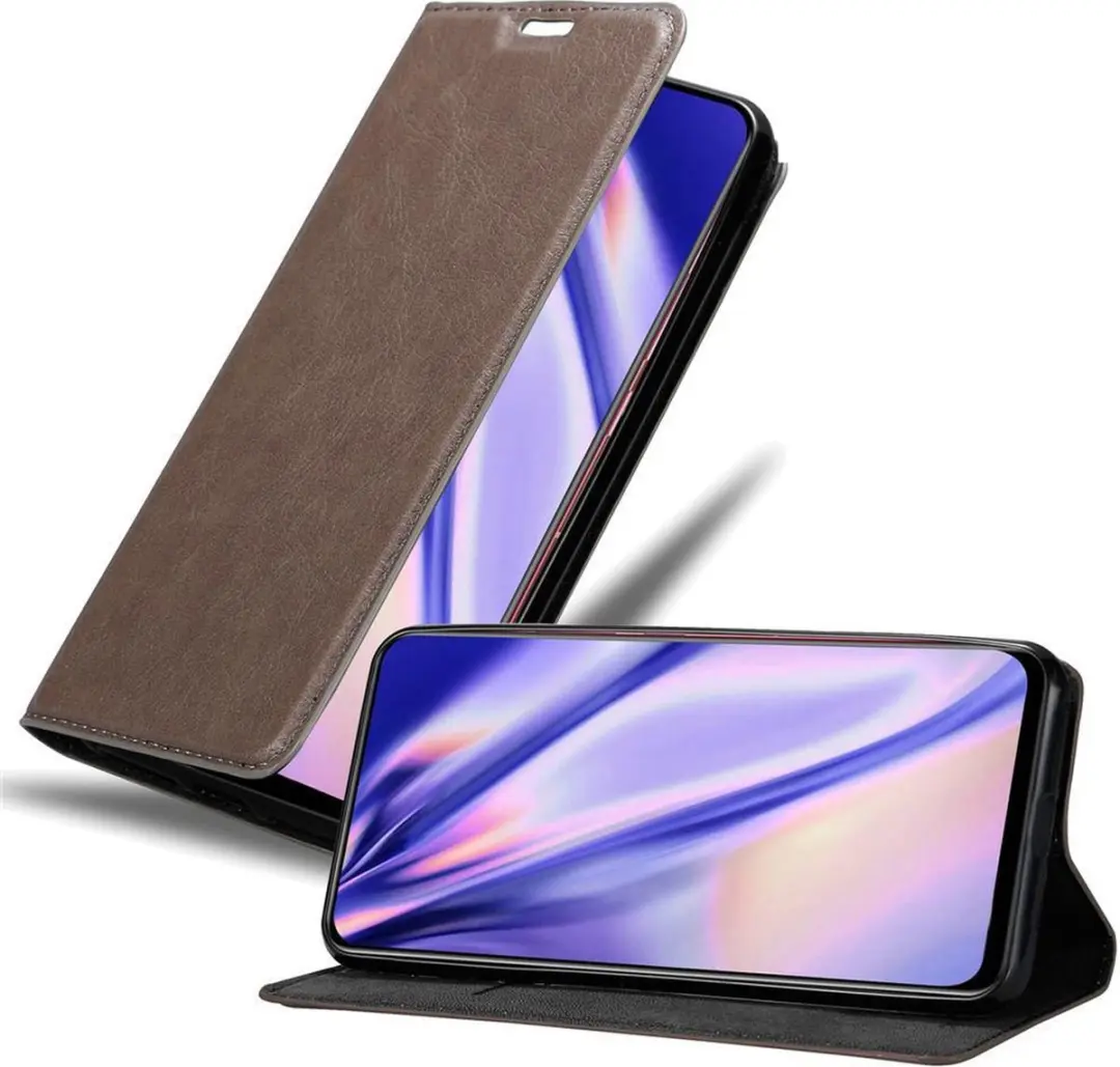 Cadorabo Hoesje geschikt voor Vivo V15 in KOFFIE BRUIN - Beschermhoes met magnetische sluiting, standfunctie en kaartvakje Book Case Cover Etui