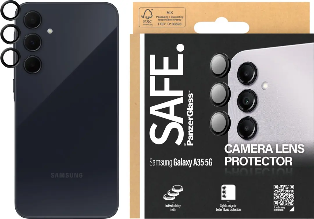 SAFE by PanzerGlass Hoops Camera Protector Galaxy A35 - afbeelding 3 van 4