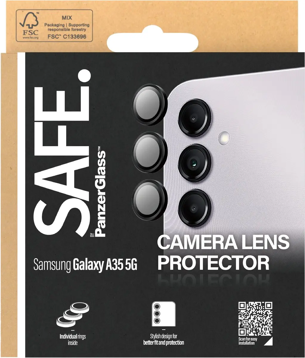 SAFE by PanzerGlass Hoops Camera Protector Galaxy A35 - afbeelding 2 van 4
