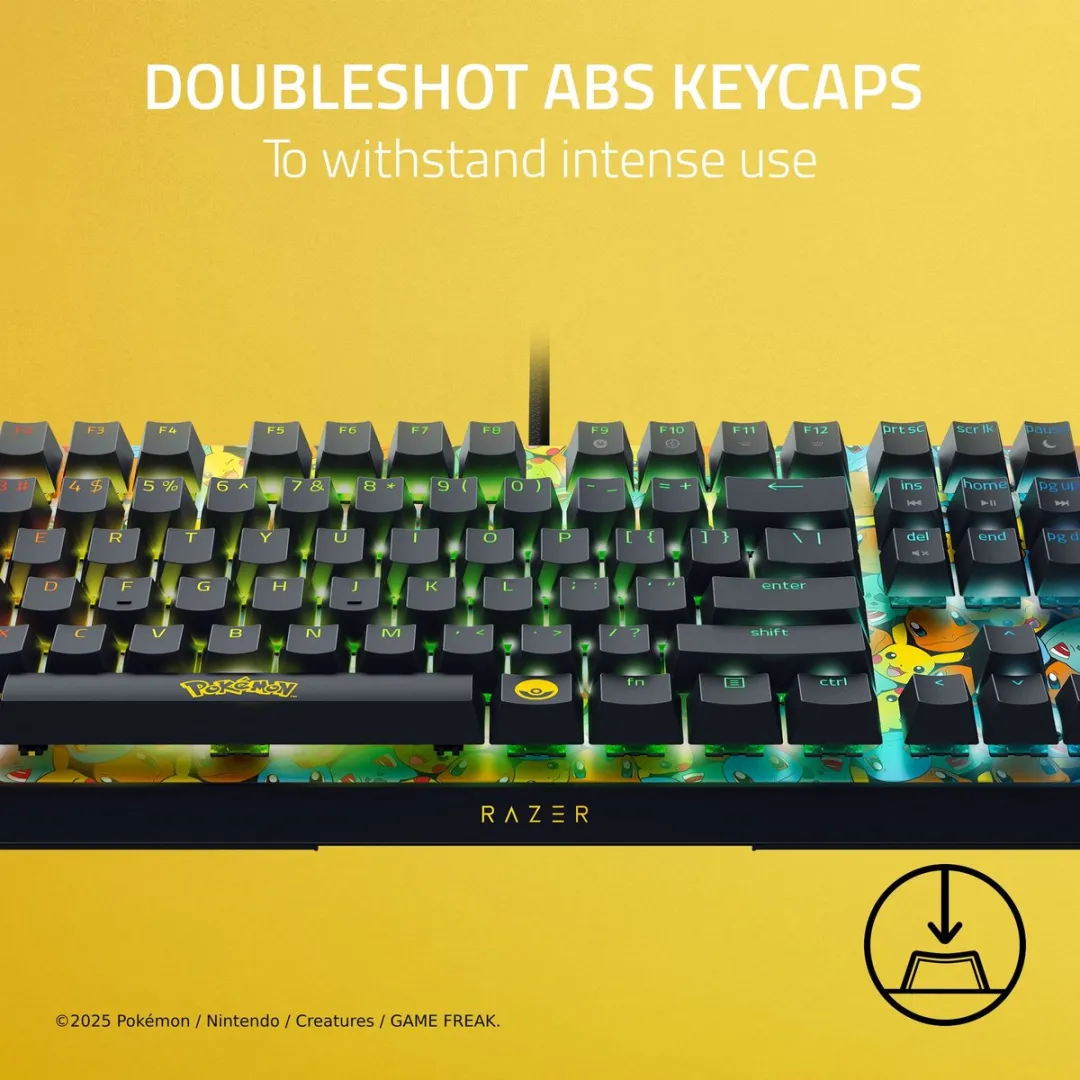 Razer BlackWidow V4 X RZ03-04704200-R3M1 Gaming Toetsenbord - Green Switch - Pokémon Kanto Starters