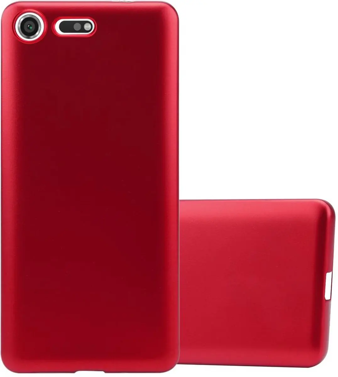 Cadorabo Hoesje geschikt voor Sony Xperia XZ PREMIUM in METALLIC ROOD