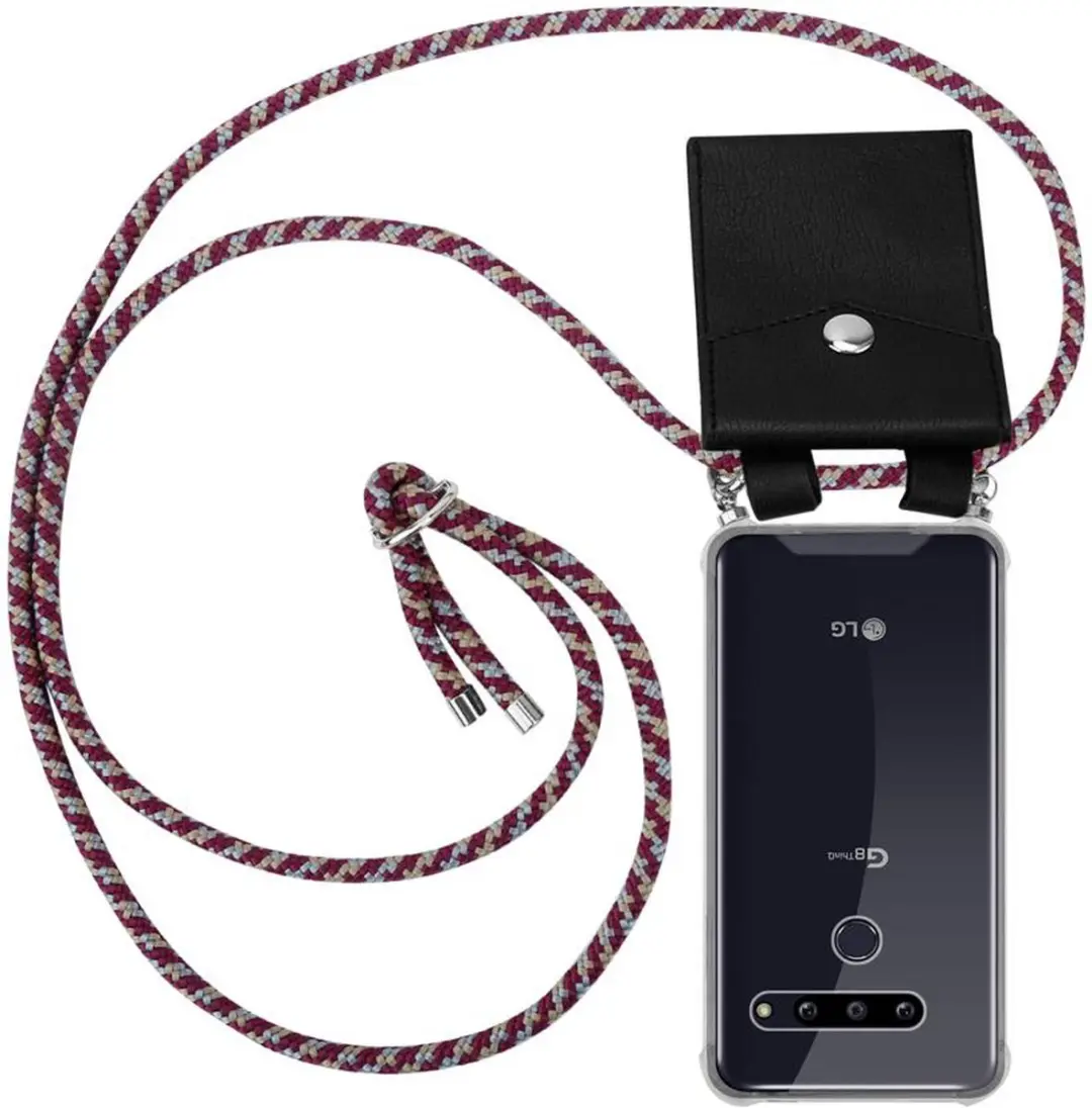 Cadorabo Hoesje geschikt voor LG G8 ThinQ in ROOD GEEL WIT
