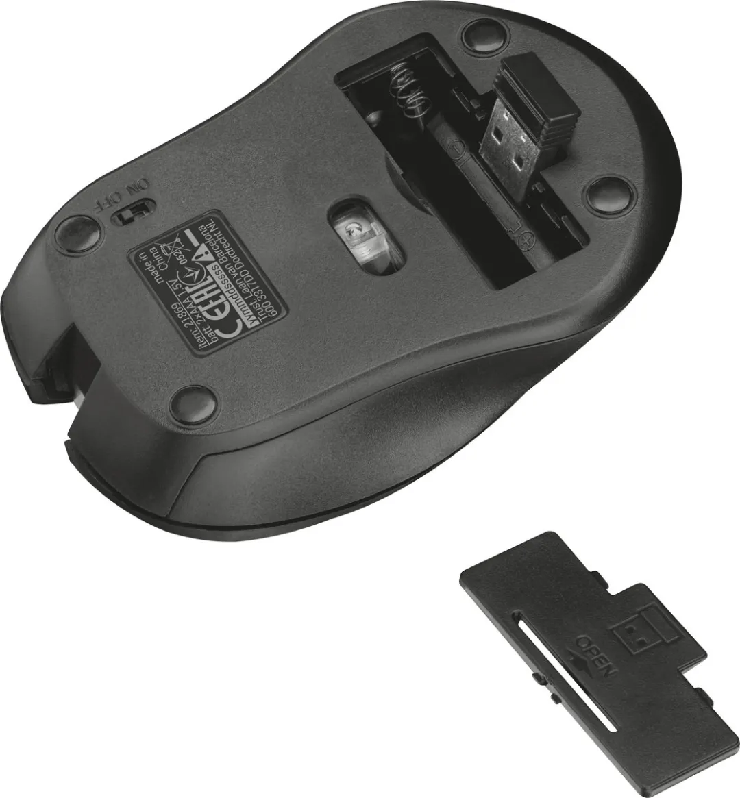 Trust Mydo Silent Click Wireless Muis - Rood