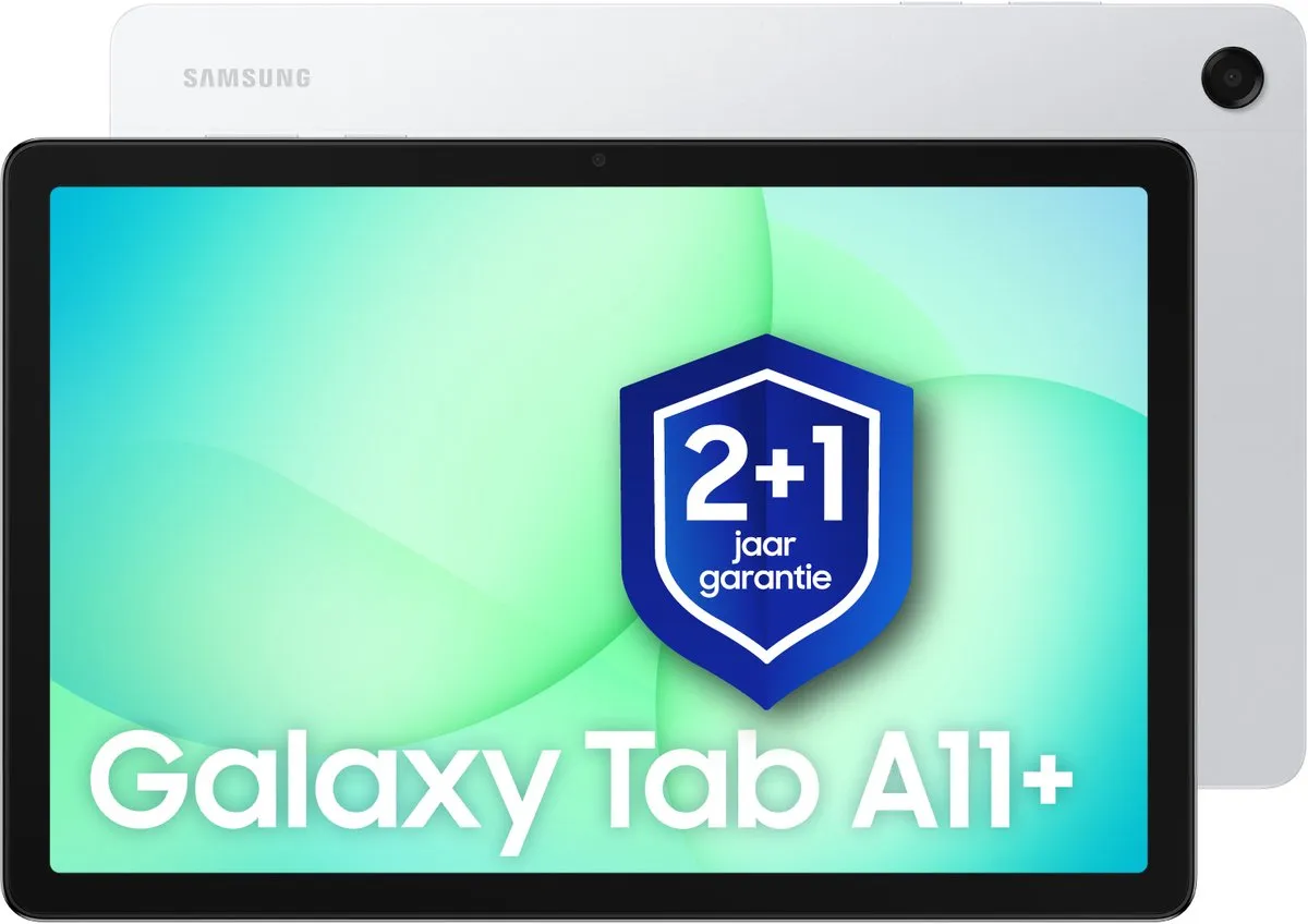 Samsung Galaxy Tab A11 Plus 128GB - Silver - 11" - 1 Jaar Extra Garantie