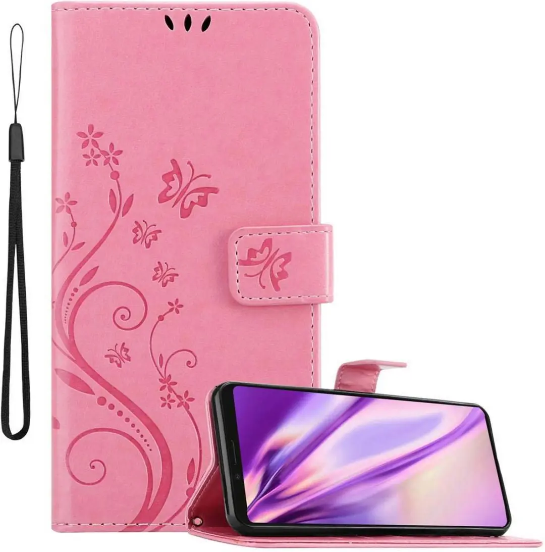 Cadorabo Hoesje geschikt voor Sony Xperia 1 / Xperia XZ4 in BLOEMEN ROZE