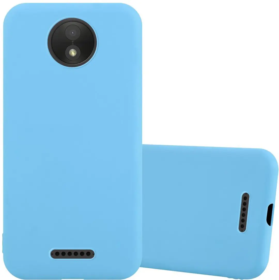 Cadorabo Hoesje geschikt voor Motorola MOTO C PLUS in CANDY BLAUW