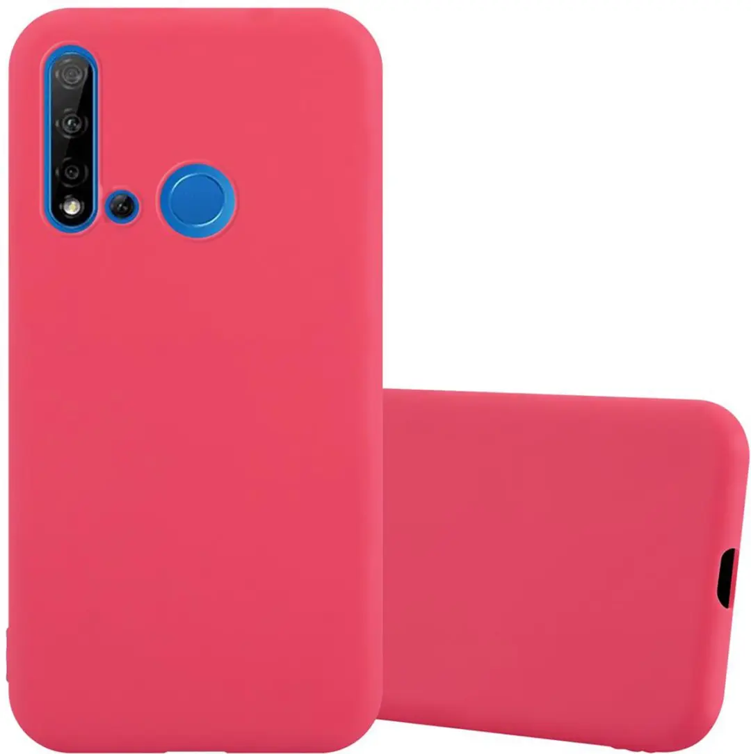 Cadorabo Hoesje geschikt voor Huawei NOVA 5i / P20 LITE 2019 in CANDY ROOD
