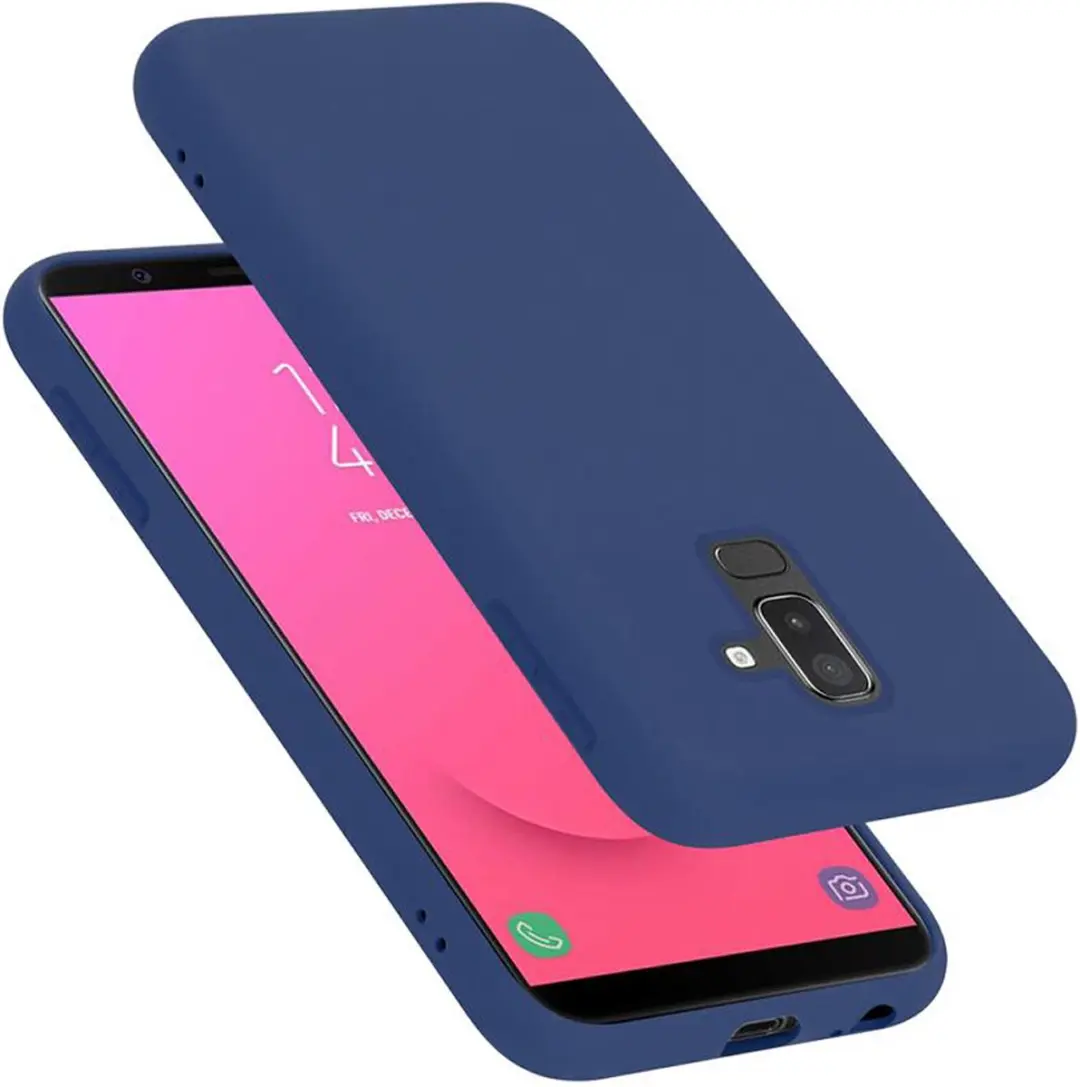 Cadorabo Hoesje geschikt voor Samsung Galaxy A6 PLUS 2018 in LIQUID BLAUW