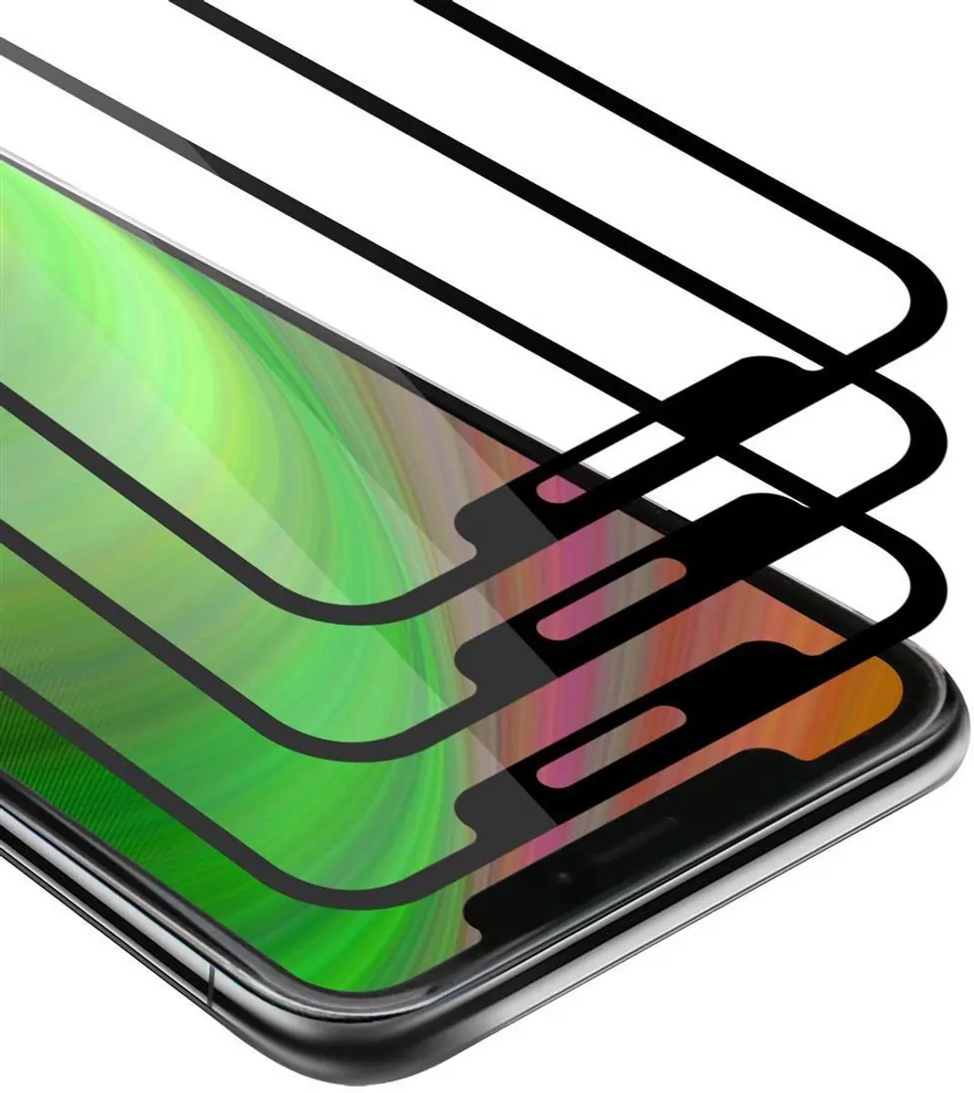 Cadorabo 3x Screenprotector geschikt voor Apple iPhone 12 PRO MAX Volledig scher