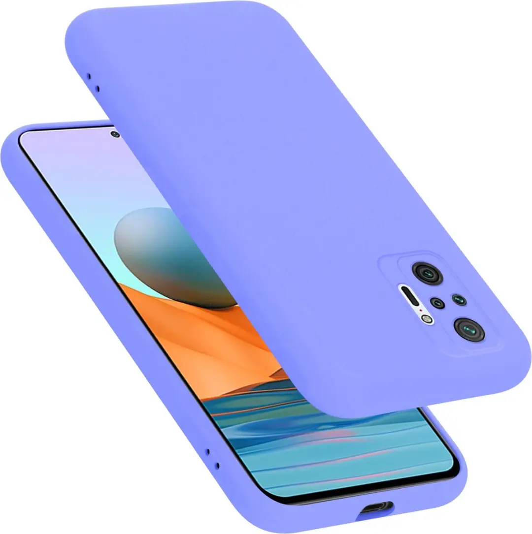 Cadorabo Hoesje geschikt voor Xiaomi RedMi NOTE 10 PRO in LIQUID LICHT PAARS