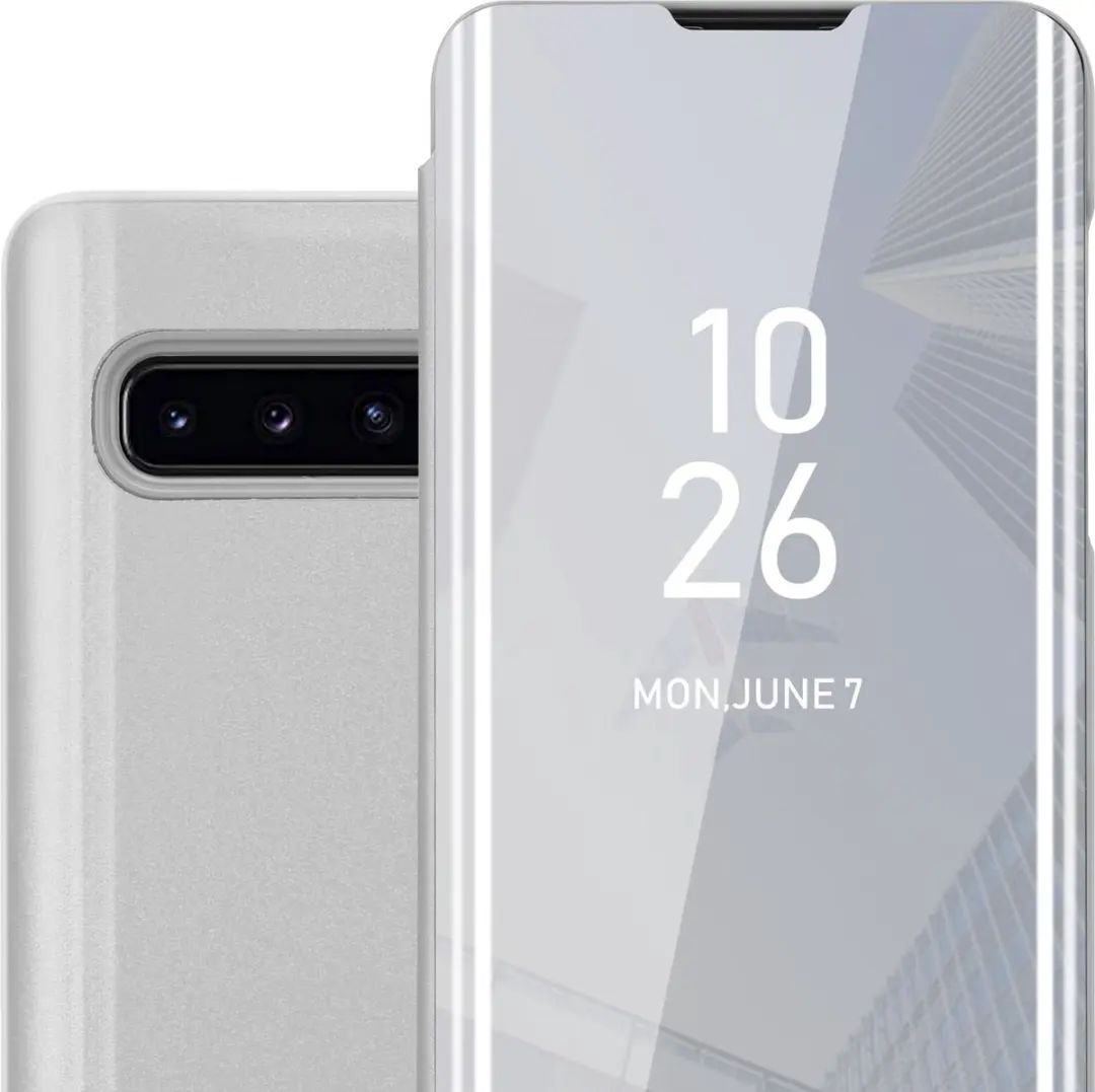 Cadorabo Hoesje geschikt voor Samsung Galaxy S10 4G in AGAAT ZILVER