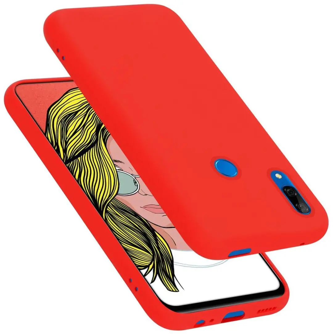 Cadorabo Hoesje geschikt voor Honor 10 LITE / Huawei P SMART 2019 in LIQUID ROOD